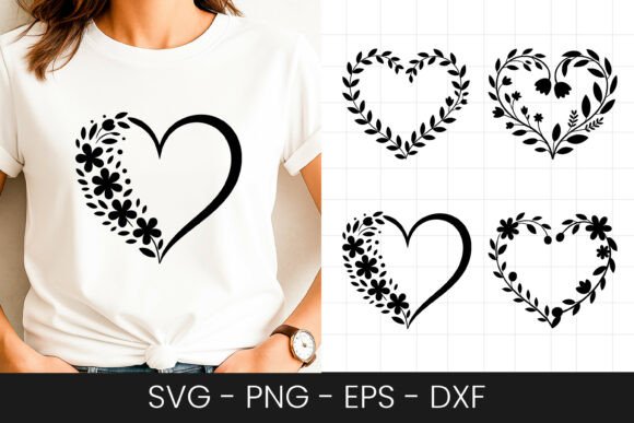 Cute Heart Outline Love Design SVG PNG for Graphics and Crafts