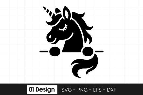 Cute Unicorn Cartoon Silhouette Svg for Graphics and Crafts