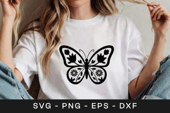 Floral Butterfly Tattoo Style Design SVG Review