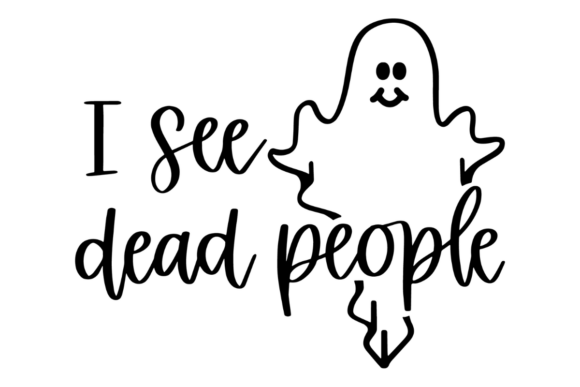 Funny Ghost Halloween Graphics for Crafts and Content