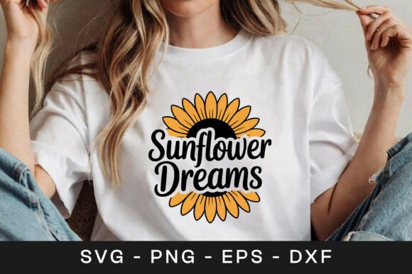 Sunflower Dreams Floral Inspirational Graphics for Crafts